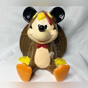 Brand New Disney Mickey Mouse Thanksgiving Turkey Cookie Jar